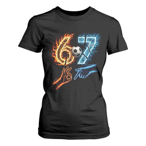 Funny Soccer Lover T Shirt For Women Six Seven Meme Trending Gift TS12 Black Print Your Wear