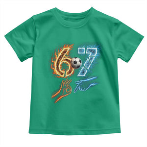 Funny Soccer Lover Toddler T Shirt Six Seven Meme Trending Gift TS12 Irish Green Print Your Wear