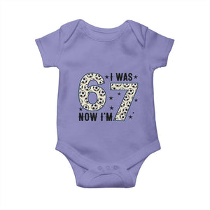 Funny Soccer Baby Onesie I Was 6 Now I Am 7 Meme TS12 Violet Print Your Wear
