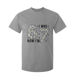 Funny Soccer T Shirt For Kid I Was 6 Now I Am 7 Meme TS12 Sport Gray Print Your Wear
