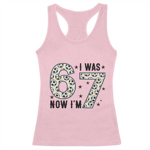 Funny Soccer Racerback Tank Top I Was 6 Now I Am 7 Meme TS12 Light Pink Print Your Wear