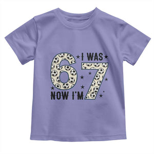 Funny Soccer Toddler T Shirt I Was 6 Now I Am 7 Meme TS12 Violet Print Your Wear
