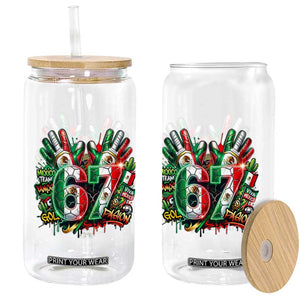 Funny Mexico Soccer Glass Can Six Seven Meme Trending Gift TS12 Print Your Wear