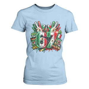 Funny Mexico Soccer T Shirt For Women Six Seven Meme Trending Gift TS12 Light Blue Print Your Wear