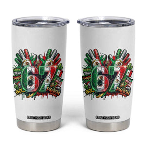 Funny Mexico Soccer Tumbler Cup Six Seven Meme Trending Gift TS12 White Print Your Wear