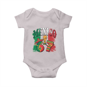 Mexico Soccer Fan Baby Onesie Funny 67 Viral Gen Alpha Slang Gift TS12 Ice Gray Print Your Wear