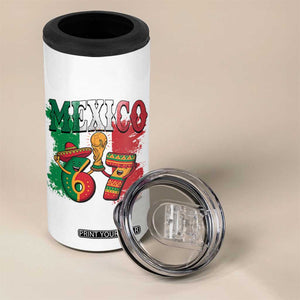 Mexico Soccer Fan 4 in 1 Can Cooler Tumbler Funny 67 Viral Gen Alpha Slang Gift TS12 Print Your Wear