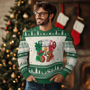 Mexico Soccer Fan Ugly Christmas Sweater Funny 67 Viral Gen Alpha Slang Gift TS12 Beige Green Print Your Wear