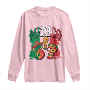 Mexico Soccer Fan Long Sleeve Shirt Funny 67 Viral Gen Alpha Slang Gift TS12 Light Pink Print Your Wear