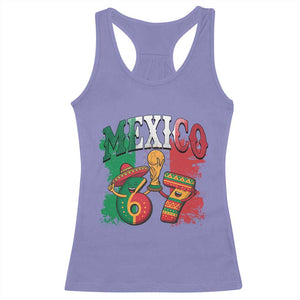 Mexico Soccer Fan Racerback Tank Top Funny 67 Viral Gen Alpha Slang Gift TS12 Violet Print Your Wear
