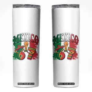 Mexico Soccer Fan Skinny Tumbler Funny 67 Viral Gen Alpha Slang Gift TS12 White Print Your Wear