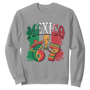 Mexico Soccer Fan Sweatshirt Funny 67 Viral Gen Alpha Slang Gift TS12 Sport Gray Print Your Wear