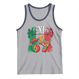 Mexico Soccer Fan Tank Top Funny 67 Viral Gen Alpha Slang Gift TS12 Athletic Heather Navy Print Your Wear