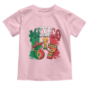 Mexico Soccer Fan Toddler T Shirt Funny 67 Viral Gen Alpha Slang Gift TS12 Light Pink Print Your Wear