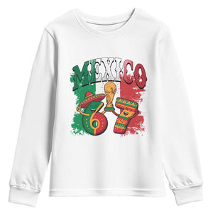Mexico Soccer Fan Youth Sweatshirt Funny 67 Viral Gen Alpha Slang Gift TS12 White Print Your Wear