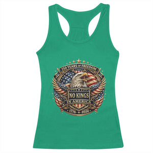 Vintage American Flag Eagle 250th Anniversary Racerback Tank Top No Kings In America TS12 Irish Green Print Your Wear