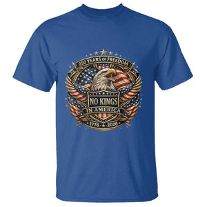 Vintage American Flag Eagle 250th Anniversary T Shirt No Kings In America TS12 Royal Blue Print Your Wear