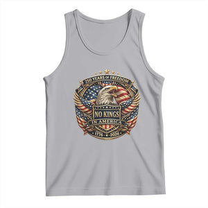 Vintage American Flag Eagle 250th Anniversary Tank Top No Kings In America TS12 Athletic Heather Print Your Wear