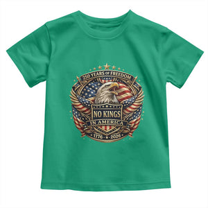 Vintage American Flag Eagle 250th Anniversary Toddler T Shirt No Kings In America TS12 Irish Green Print Your Wear