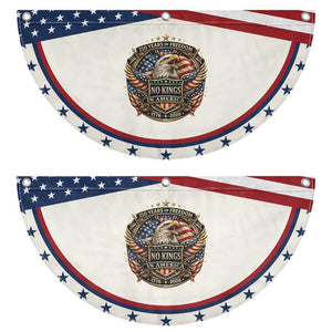 Vintage American Flag Eagle 250th Anniversary Patriotic Fan Flag No Kings In America