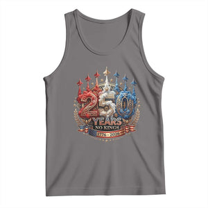 250 Years No Kings Tank Top Patriotic Independence Anniversary TS12 Deep Heather Print Your Wear