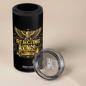 Rejecting Kings Since 1776 4 in 1 Can Cooler Tumbler Eagle Freedom Patriotic TS12 Print Your Wear