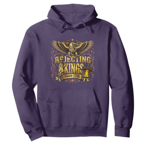 Rejecting Kings Since 1776 Hoodie Eagle Freedom Patriotic TS12 Purple Print Your Wear
