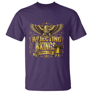 Rejecting Kings Since 1776 T Shirt Eagle Freedom Patriotic TS12 Purple Print Your Wear