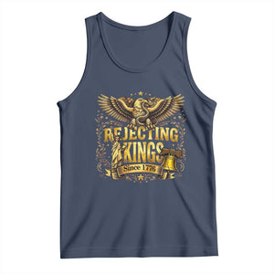 Rejecting Kings Since 1776 Tank Top Eagle Freedom Patriotic TS12 Navy Print Your Wear