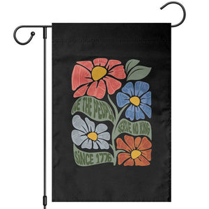 Wildflower Protest Garden Flag We The People Serve No Kings TS12 Black Print Your Wear