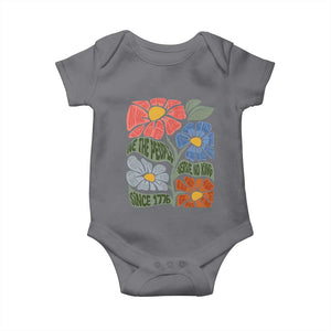 Wildflower Protest Baby Onesie We The People Serve No Kings TS12 Charcoal Print Your Wear