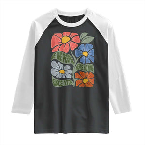Wildflower Protest Raglan Shirt We The People Serve No Kings TS12 Black White Print Your Wear