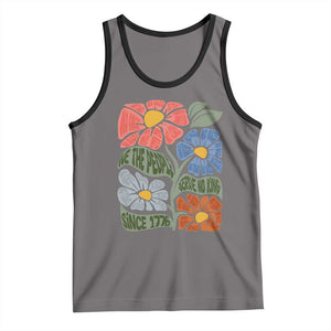 Wildflower Protest Tank Top We The People Serve No Kings TS12 Deep Heather Black Print Your Wear