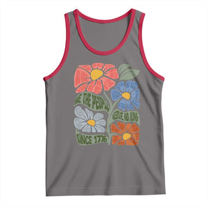 Wildflower Protest Tank Top We The People Serve No Kings TS12 Deep Heather Red Print Your Wear