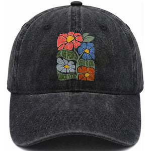 Wildflower Protest Washed Cotton Baseball Cap We The People Serve No Kings TS12 Washed Cap Universal Fit Black Print Your Wear