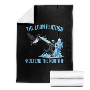 The Loon Platoon Defend The North Throw Blanket Minnesota Rebel Loon Resist TS12 Black Print Your Wear