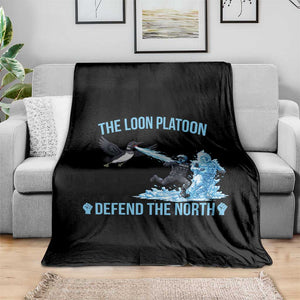 The Loon Platoon Defend The North Throw Blanket Minnesota Rebel Loon Resist TS12 Print Your Wear