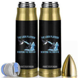 The Loon Platoon Defend The North Bullet Tumbler Minnesota Rebel Loon Resist TS12 Black Print Your Wear