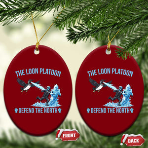 The Loon Platoon Defend The North Ceramic Ornament Minnesota Rebel Loon Resist TS12 Print Your Wear
