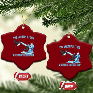 The Loon Platoon Defend The North Ceramic Ornament Minnesota Rebel Loon Resist TS12 Print Your Wear