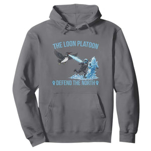The Loon Platoon Defend The North Hoodie Minnesota Rebel Loon Resist TS12 Charcoal Print Your Wear