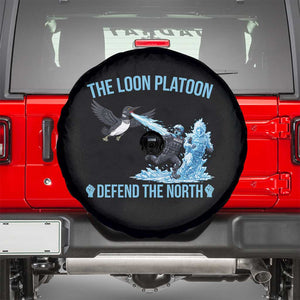 The Loon Platoon Defend The North Spare Tire Cover Minnesota Rebel Loon Resist TS12 Black Print Your Wear