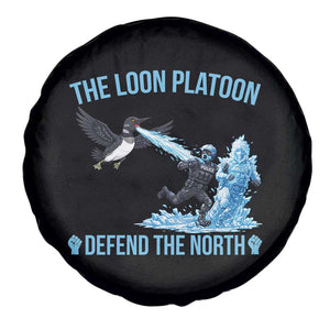 The Loon Platoon Defend The North Spare Tire Cover Minnesota Rebel Loon Resist TS12 Print Your Wear