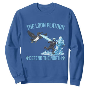 The Loon Platoon Defend The North Sweatshirt Minnesota Rebel Loon Resist TS12 Royal Blue Print Your Wear