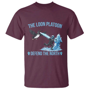 The Loon Platoon Defend The North T Shirt Minnesota Rebel Loon Resist TS12 Maroon Print Your Wear