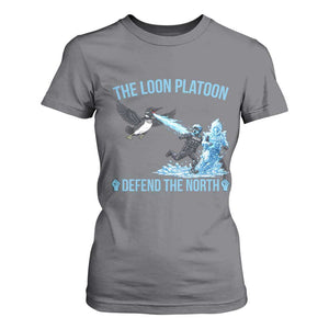 The Loon Platoon Defend The North T Shirt For Women Minnesota Rebel Loon Resist TS12 Charcoal Print Your Wear