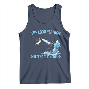 The Loon Platoon Defend The North Tank Top Minnesota Rebel Loon Resist TS12 Navy Print Your Wear