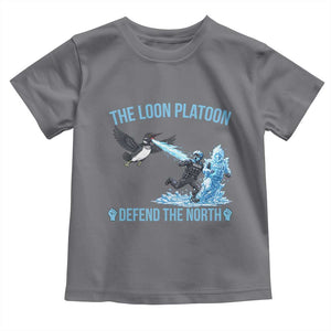 The Loon Platoon Defend The North Toddler T Shirt Minnesota Rebel Loon Resist TS12 Charcoal Print Your Wear