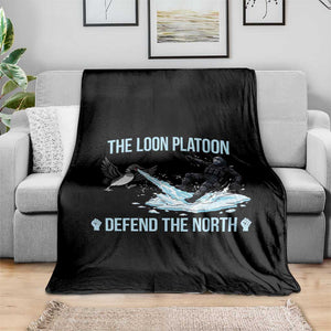 The Loon Platoon Defend The North Throw Blanket Minnesota State Bird Rebel TS12 Print Your Wear
