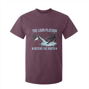 The Loon Platoon Defend The North T Shirt For Kid Minnesota State Bird Rebel TS12 Maroon Print Your Wear